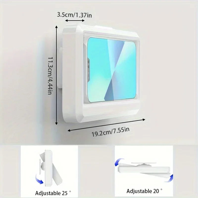 360° Rotating Waterproof Shower Phone Holder – Touch-Friendly Anti-Fog Bathroom Wall Mount