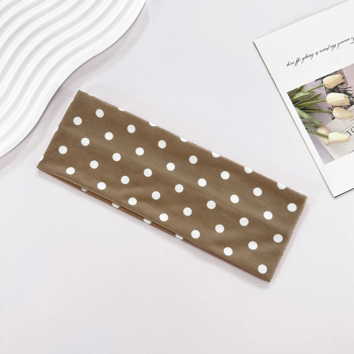 Y2K Retro Polka Dot Stretch Headband