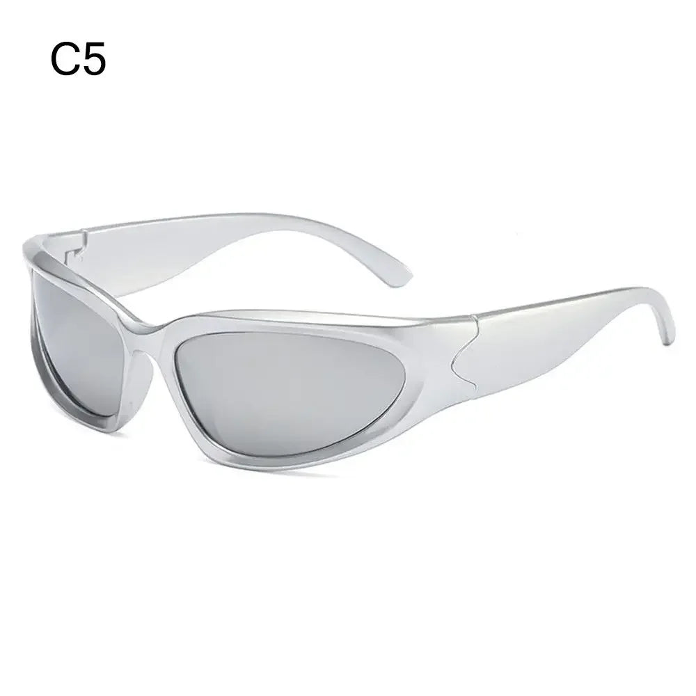 Y2K Rimless Wraparound Sunglasses – UV400 Shield Eyewear for Women & Men