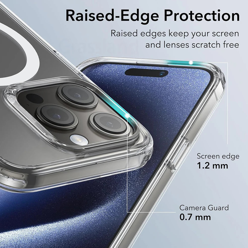Clear Magnetic MagSafe-Compatible Case for iPhone 11–16 Series – Transparent Protective Cover with Wireless Charging Support
