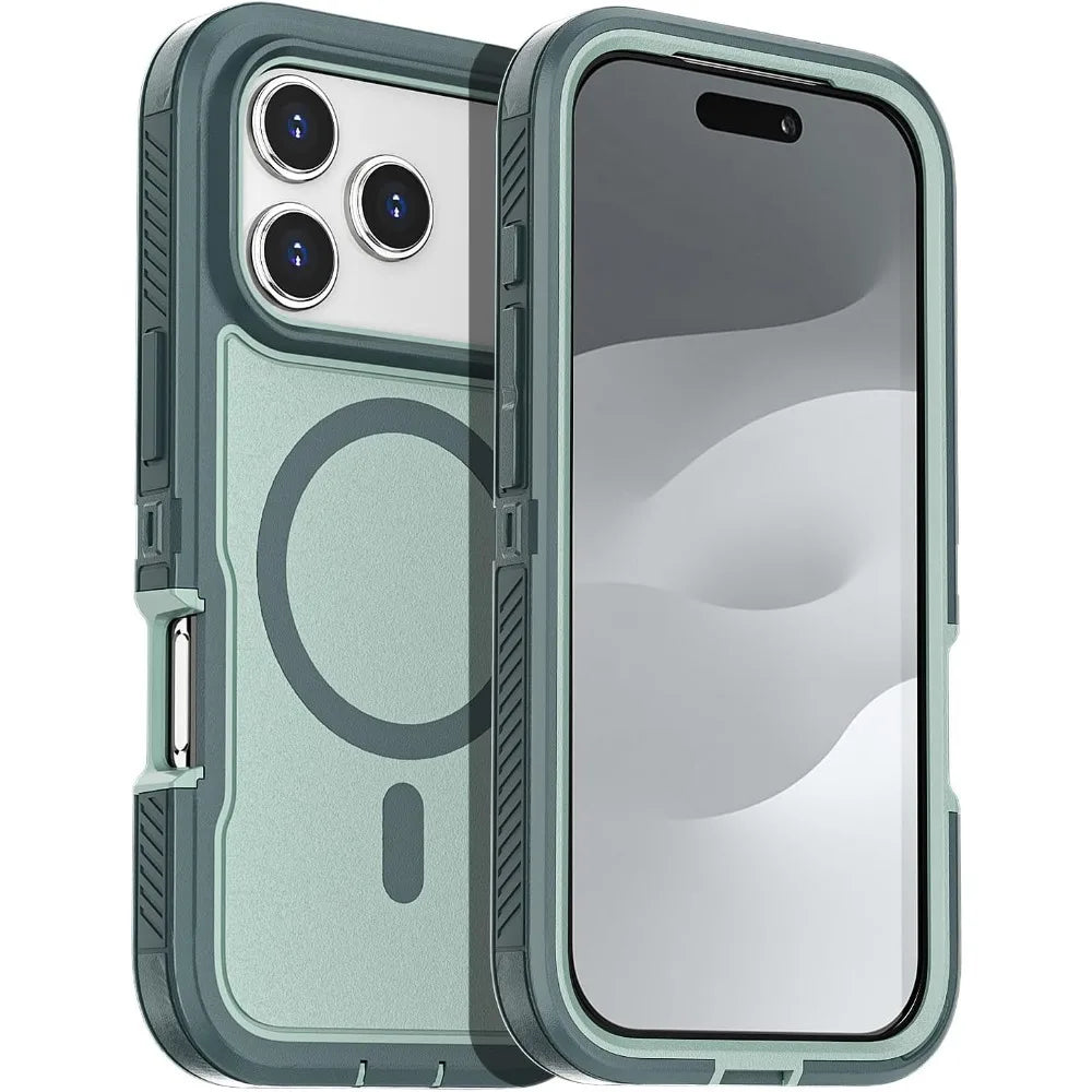 Matte Clear Magnetic Case for iPhone 13–18 Series – Anti-Slip Protective Cover with MagSafe Compatibility & Wireless Charging Support