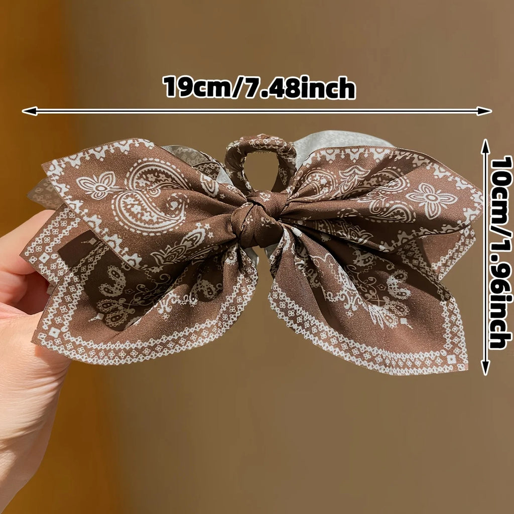 Elegant Floral Bow Hair Clip