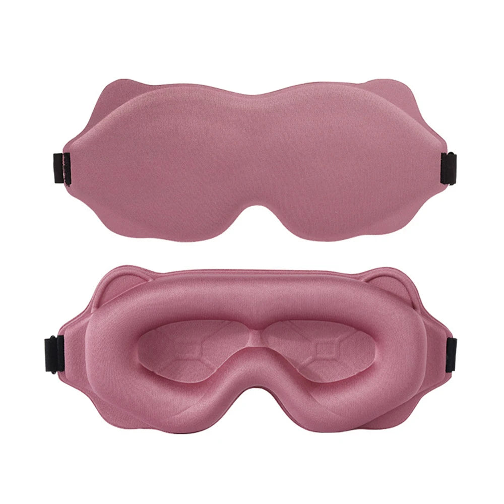3D Contoured Sleep Mask – Adjustable Light-Blocking Eye Mask