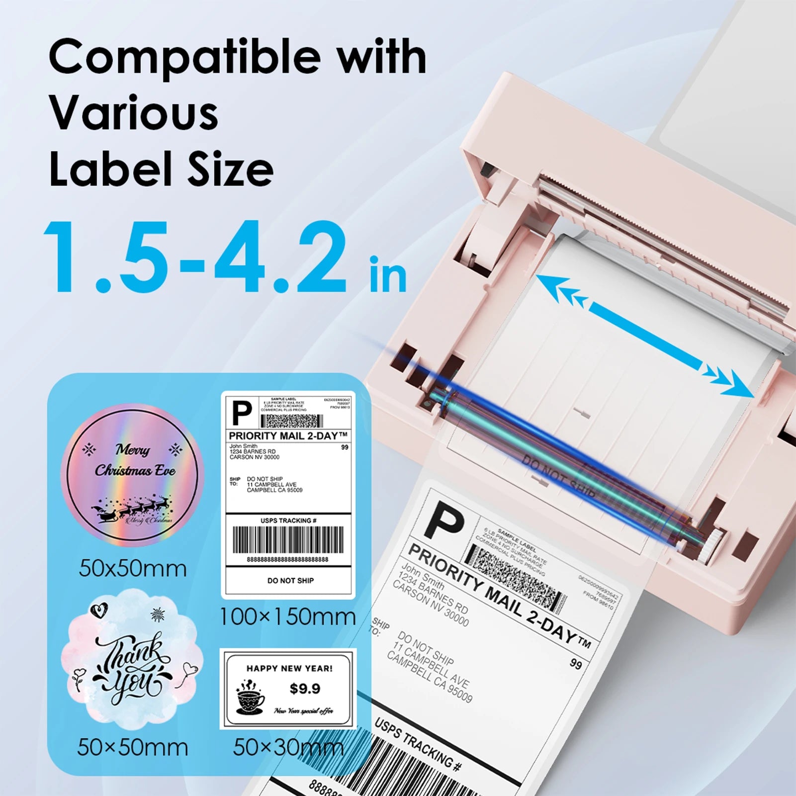 Thermal 4×6 Bluetooth Shipping Label Printer