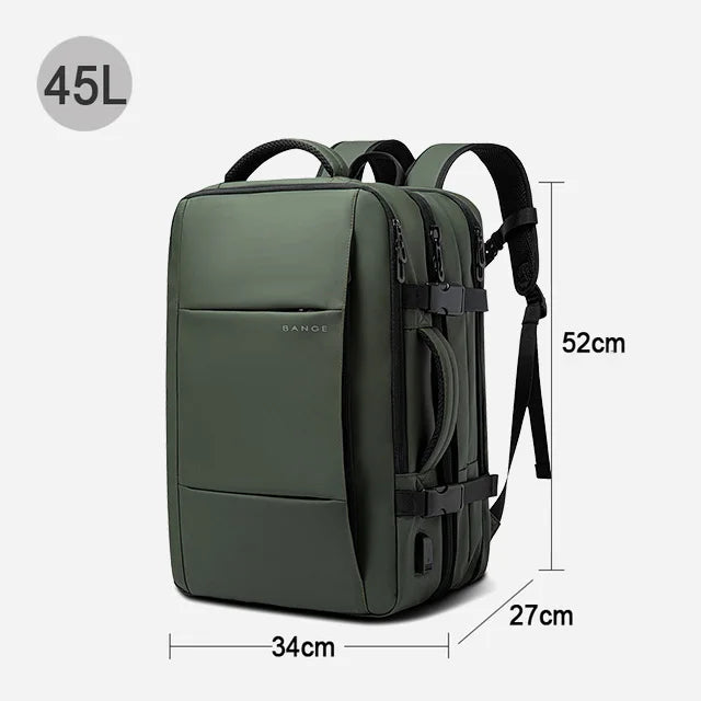 BANGE Expandable Business Travel Backpack – Waterproof 17.3" Laptop Backpack with USB Port
