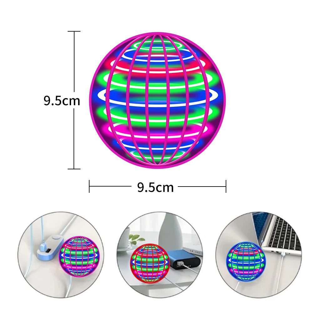 Flying LED Spinner Ball – Hand-Controlled Boomerang Toy