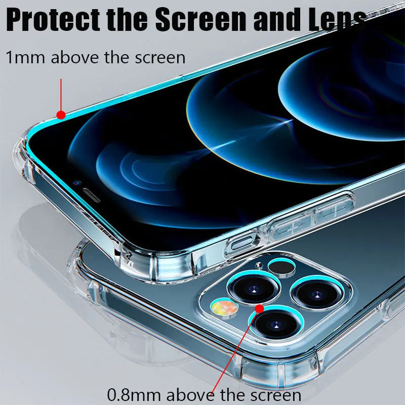 Ultra-Thin Clear Silicone Case for iPhone 11–17 Series – Soft Transparent Minimalist Protective Cover