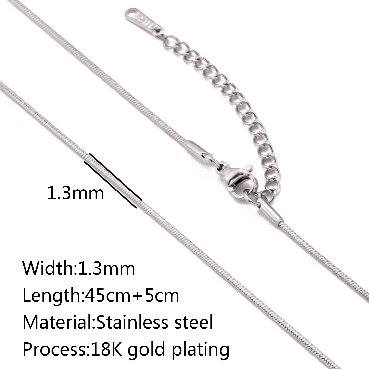5-Piece 18K Gold PVD Stainless Steel Chain Necklace Set