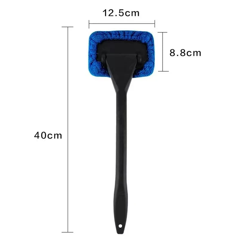 Car Windshield & Window Cleaning Brush Kit – Long-Handle Interior Glass Cleaner