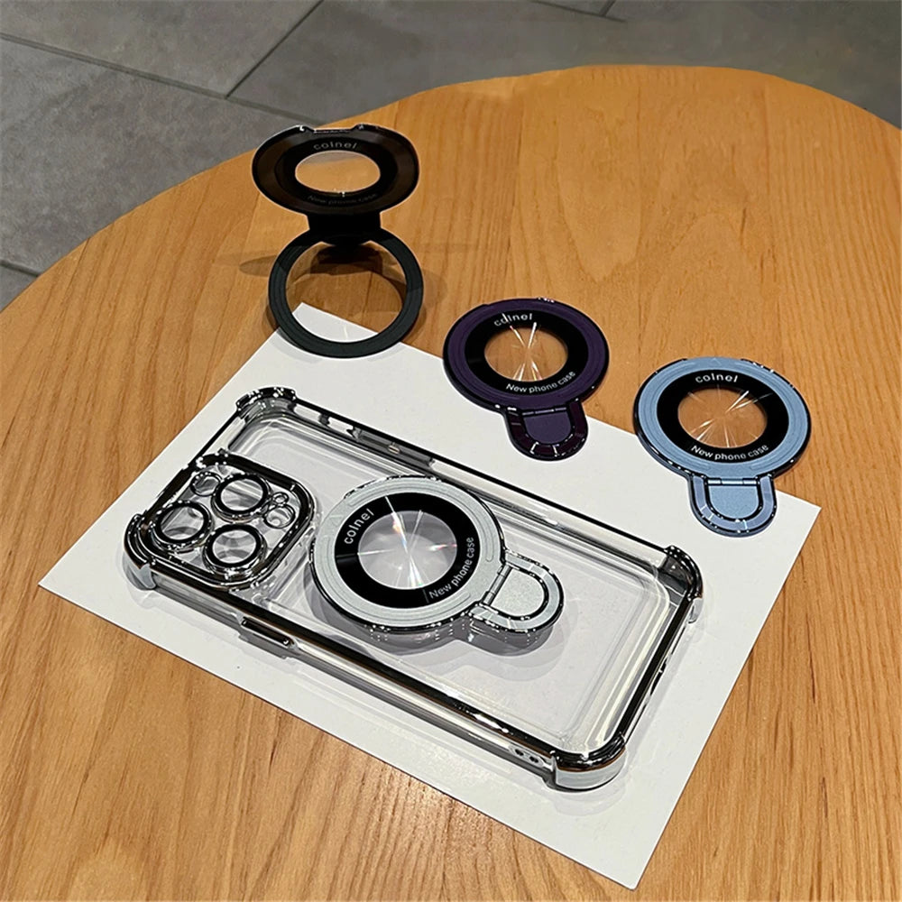 Magnetic Clear iPhone Case with Kickstand