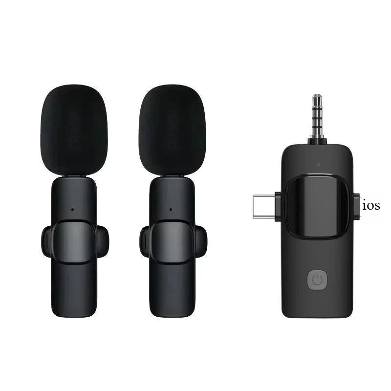 Mini Wireless Lavalier Microphone USB C Noise Cancellation Lapel Mic for iPhone 17/16/15 Video Recording Vlog