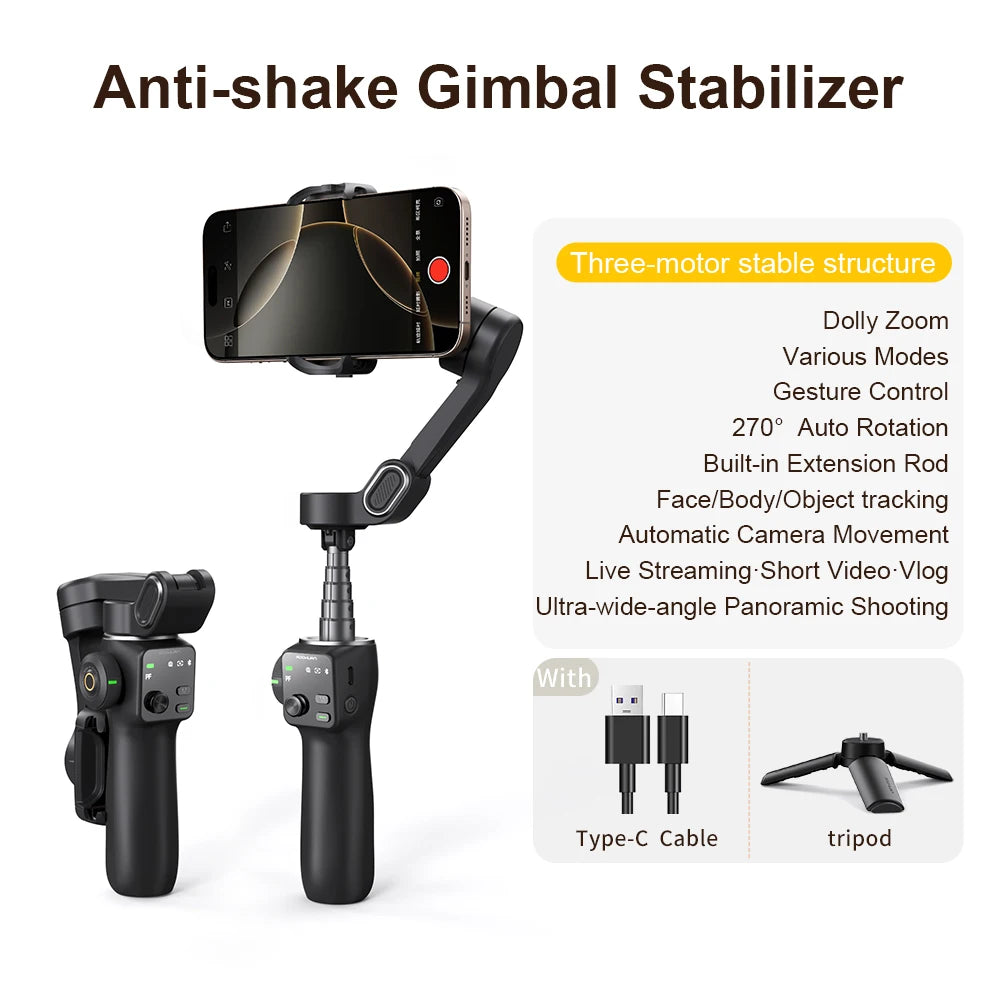 AOCHUAN V8 3-Axis Smart Handheld Gimbal Stabilizer