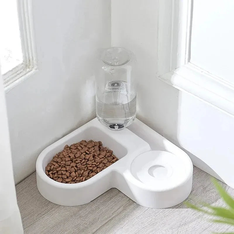 2-in-1 Automatic Pet Food & Water Bowl – No-Spill Feeding Station for Cats & Dogs