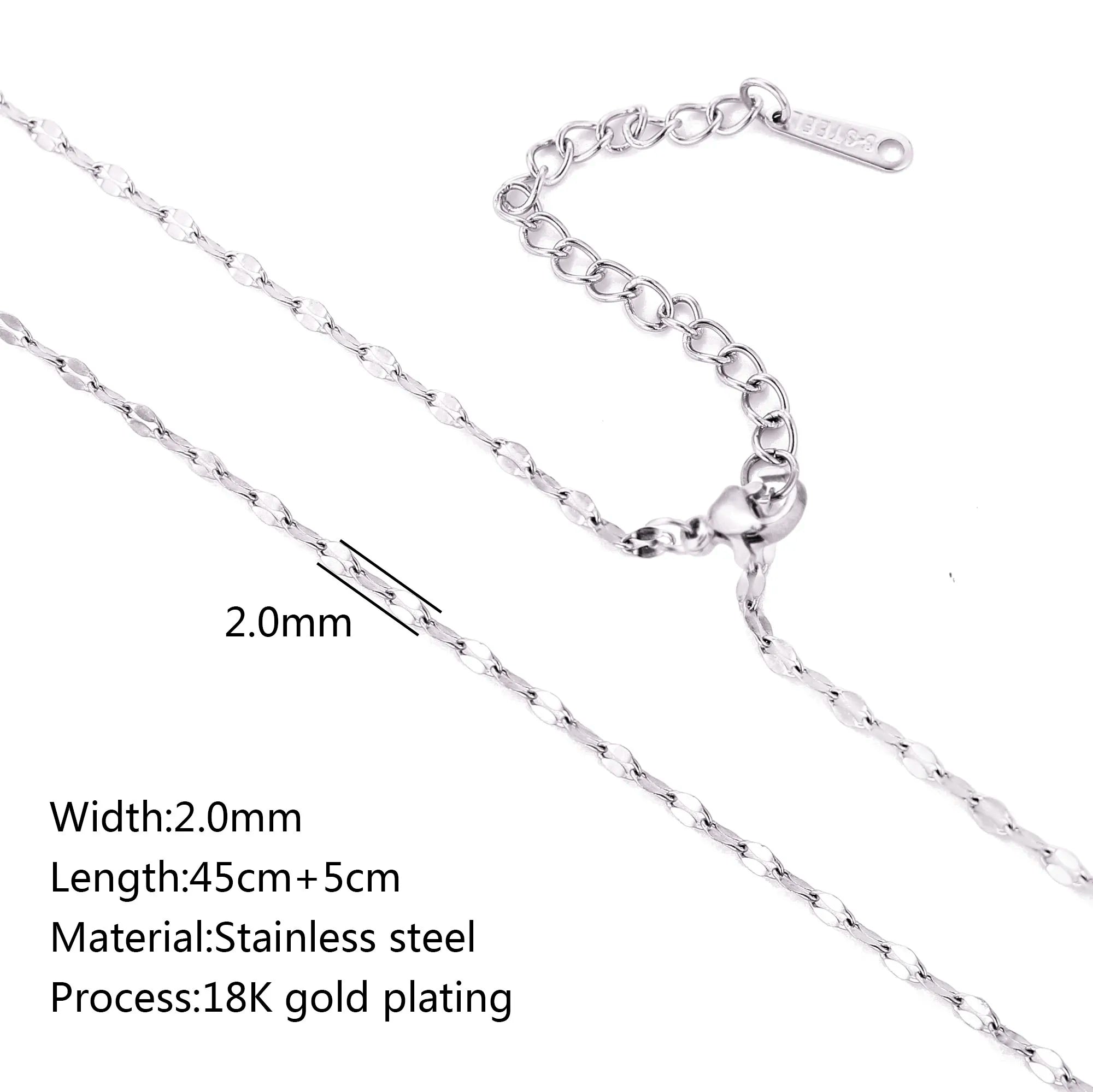 5-Piece 18K Gold PVD Stainless Steel Chain Necklace Set
