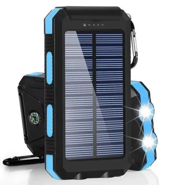 80000mAh Solar Power Bank | Portable Fast Charger with LED Flashlight & Dual USB