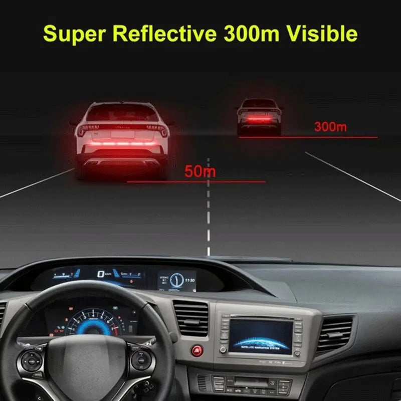 Reflective Car Safety Warning Tape – High-Visibility Trunk & Vehicle Decal for Nighttime Visibility