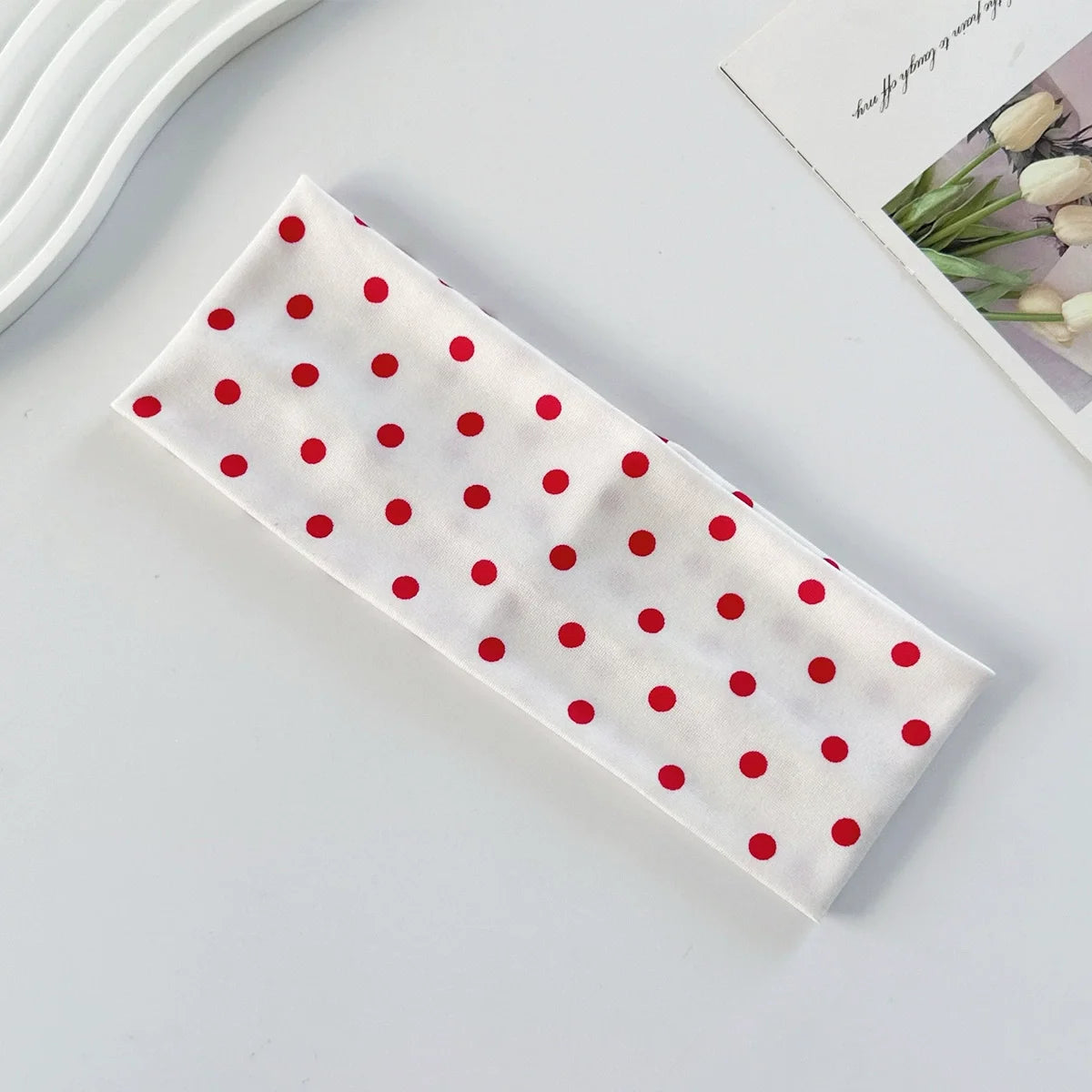 Y2K Retro Polka Dot Stretch Headband