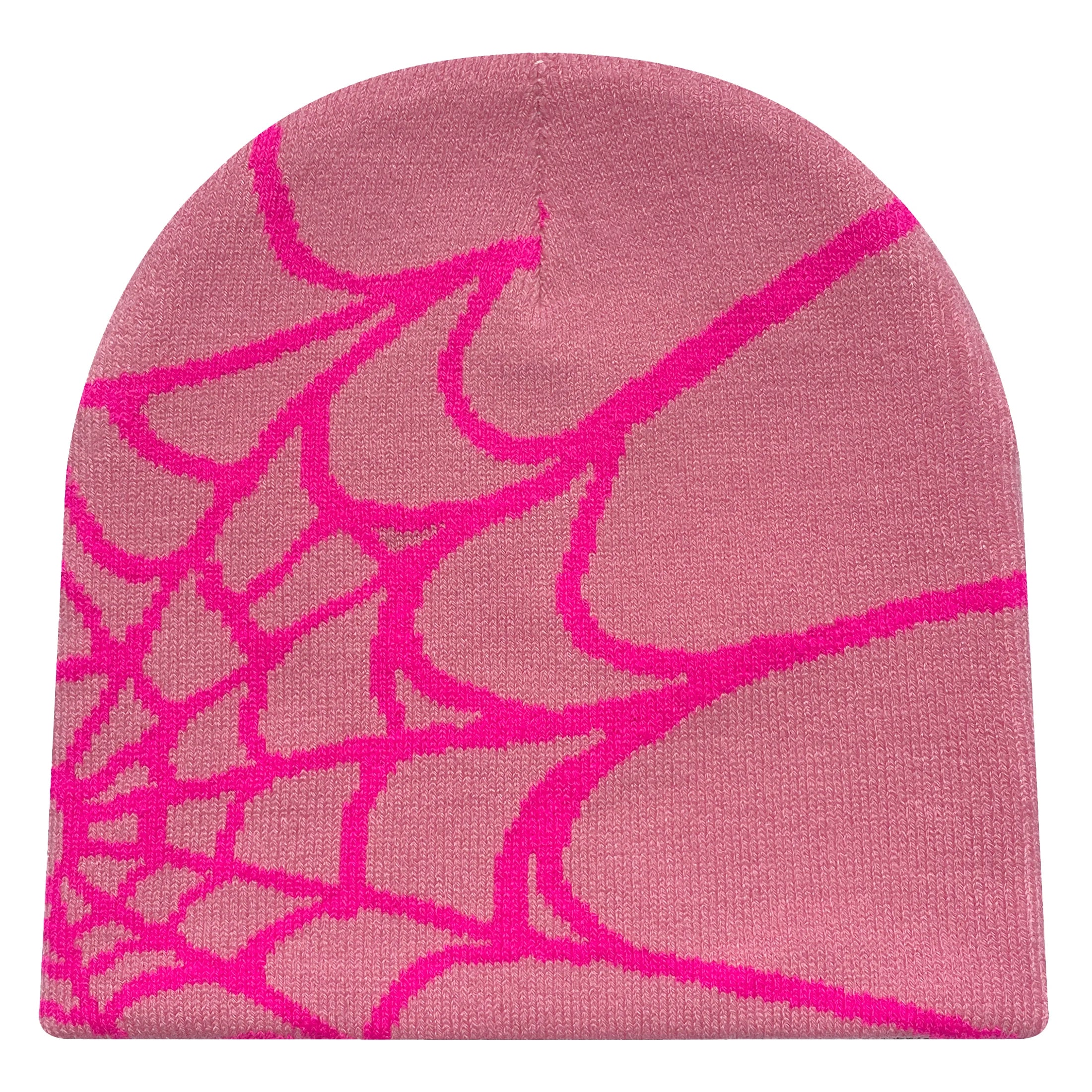 Y2K Spider Web Knit Beanie – Unisex Warm Winter Skull Cap