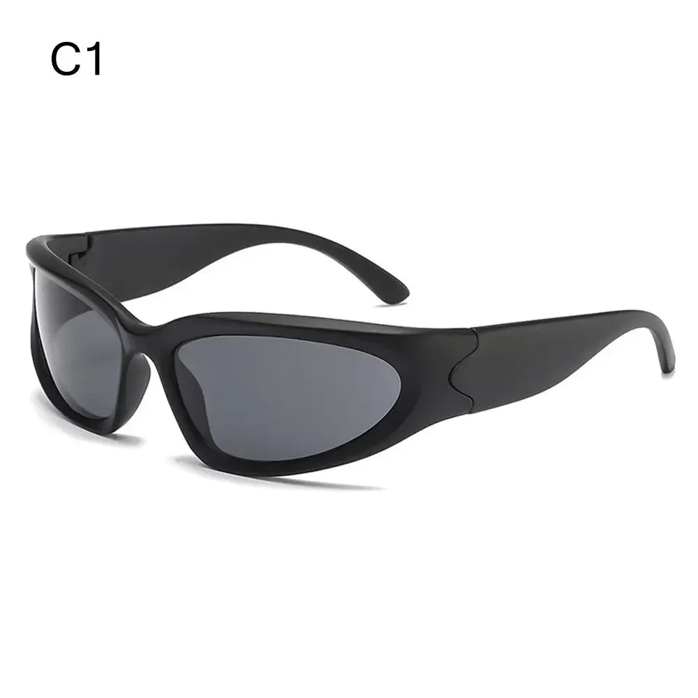 Y2K Rimless Wraparound Sunglasses – UV400 Shield Eyewear for Women & Men