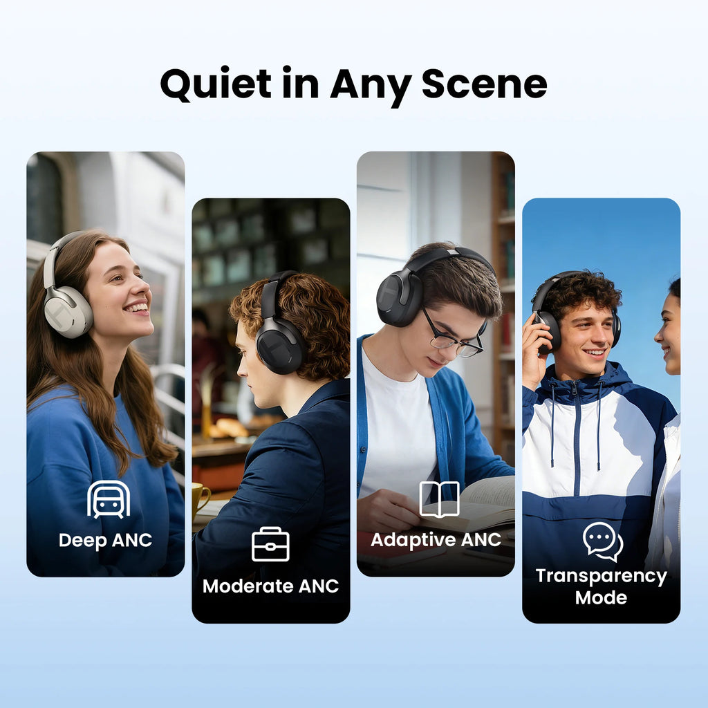 HAYLOU S40 ANC Wireless Over-Ear Headphones – Hi-Res Audio & 90H Battery