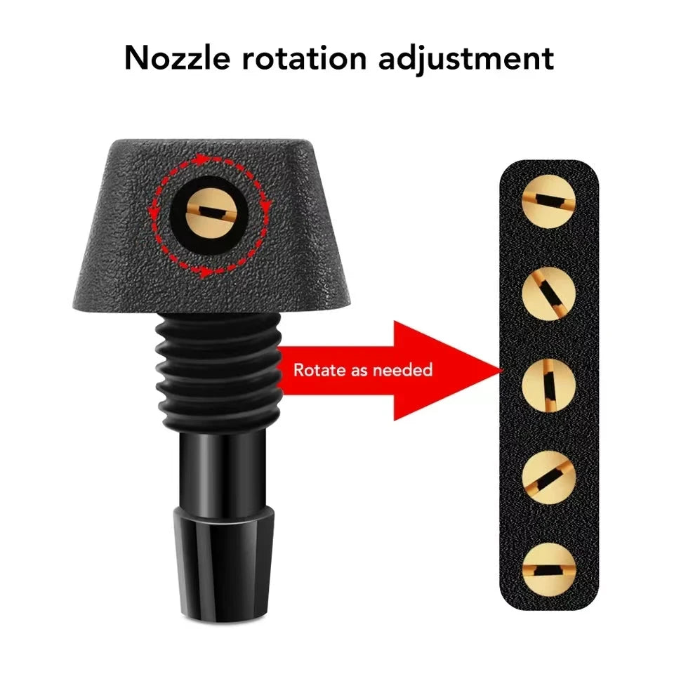 Universal Windshield Washer Nozzle Jets – 2-Piece Adjustable Car Wiper Sprayer Set