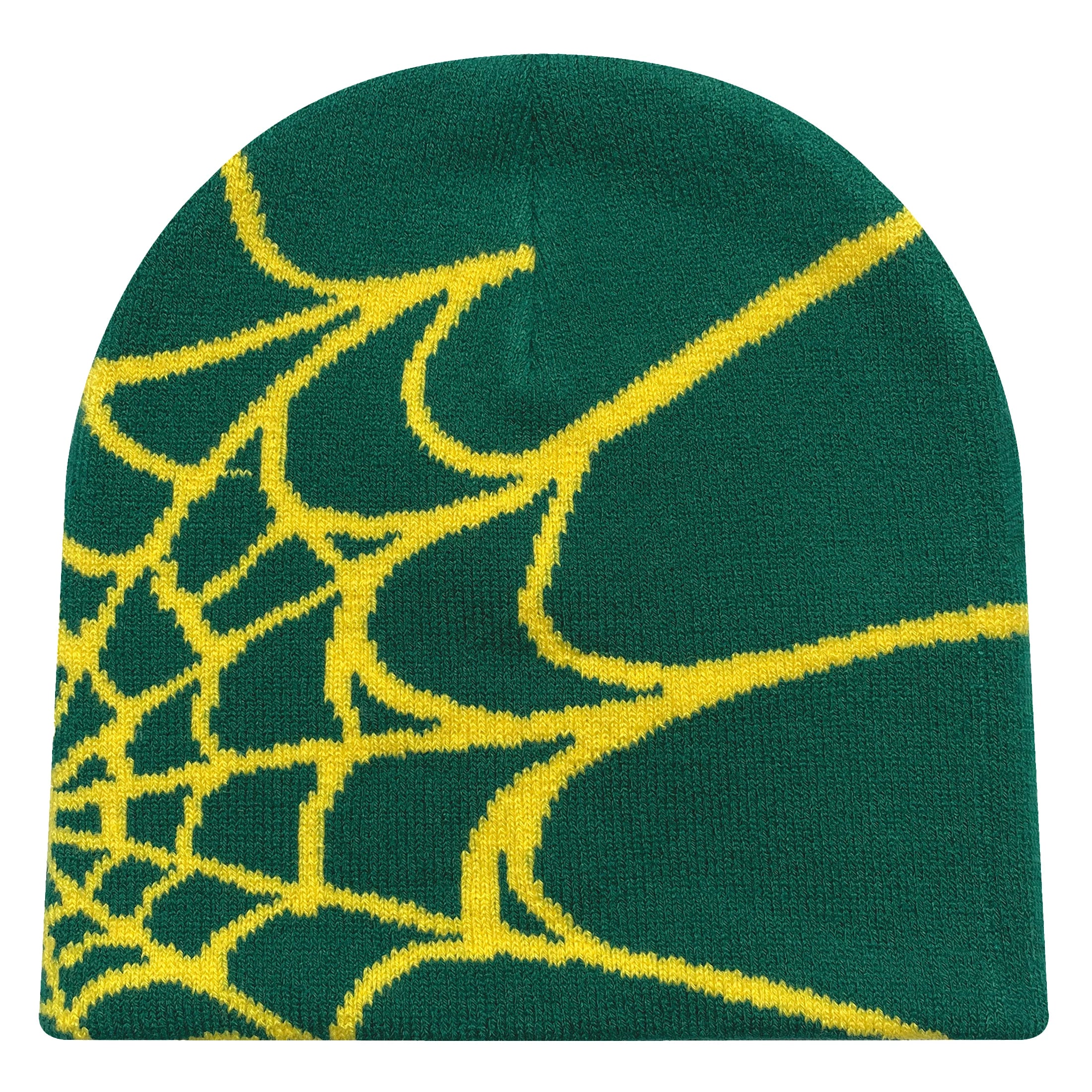 Y2K Spider Web Knit Beanie – Unisex Warm Winter Skull Cap