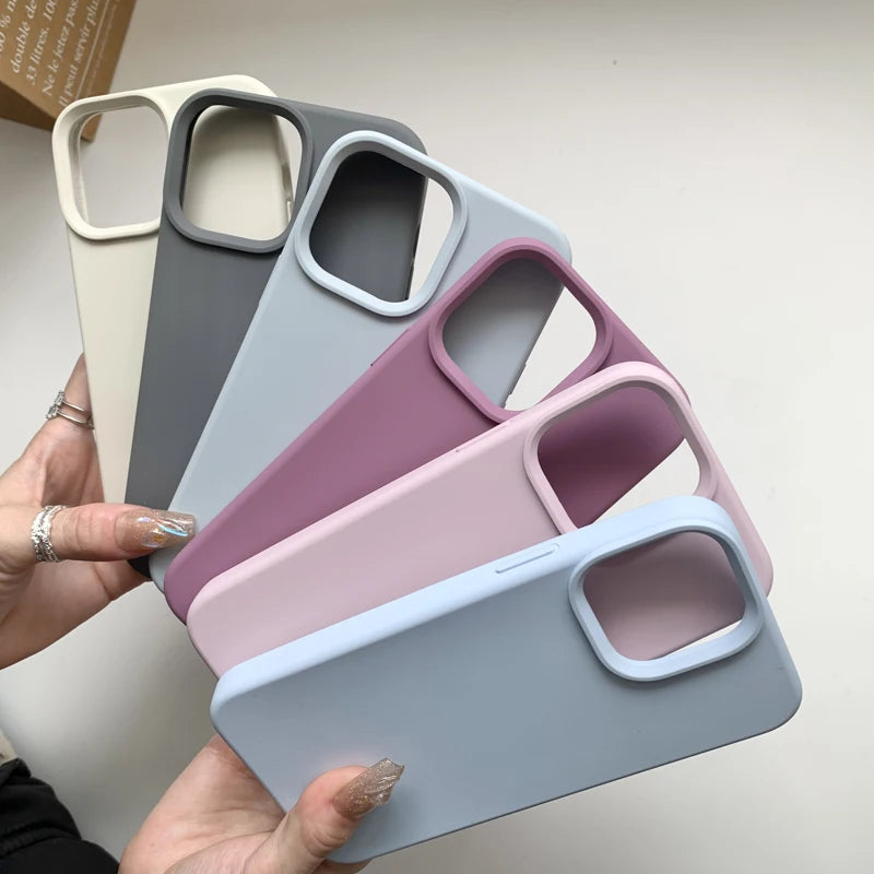 Liquid Silicone Phone Case – Full Coverage Protective Cover for iPhone