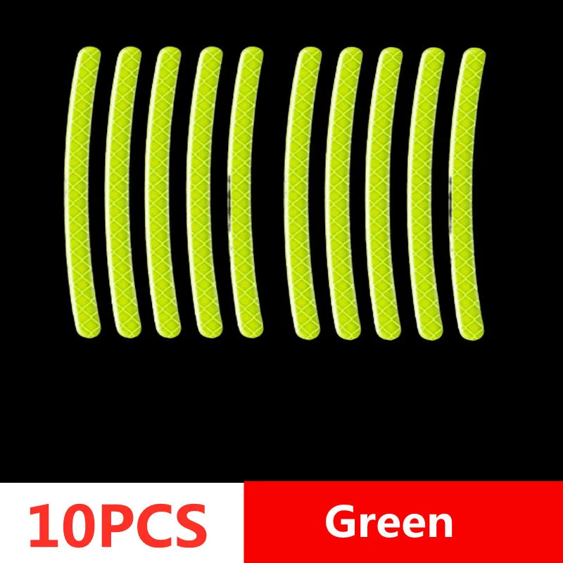 Reflective Car Safety Strips – Wheel Hub & Door Handle Warning Stickers