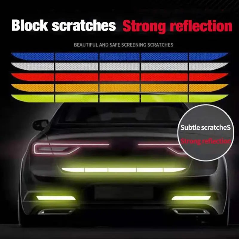 Reflective Car Safety Strips – Wheel Hub & Door Handle Warning Stickers