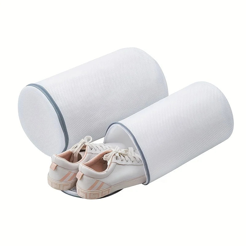 Mesh Shoe Washing Bag with Zipper – Reusable Laundry Bag for Shoes & Delicates