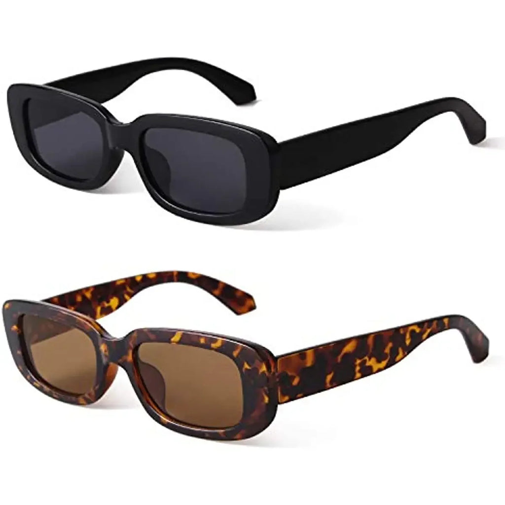 Retro Rectangle UV400 Sunglasses – Vintage Fashion Eyewear for Women & Men