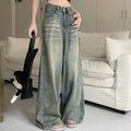 Women's High-Waisted Loose Straight Leg Jeans – Relaxed Denim Pants