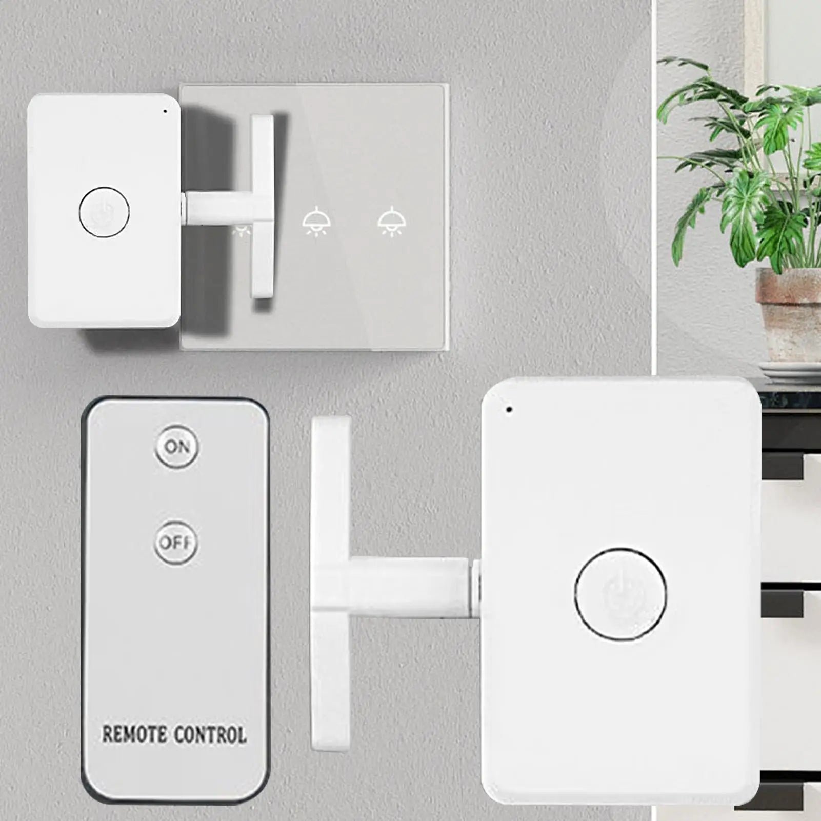 Wireless Remote Light Switch Button Pusher – Rechargeable Smart Switch Controller, 10m Range