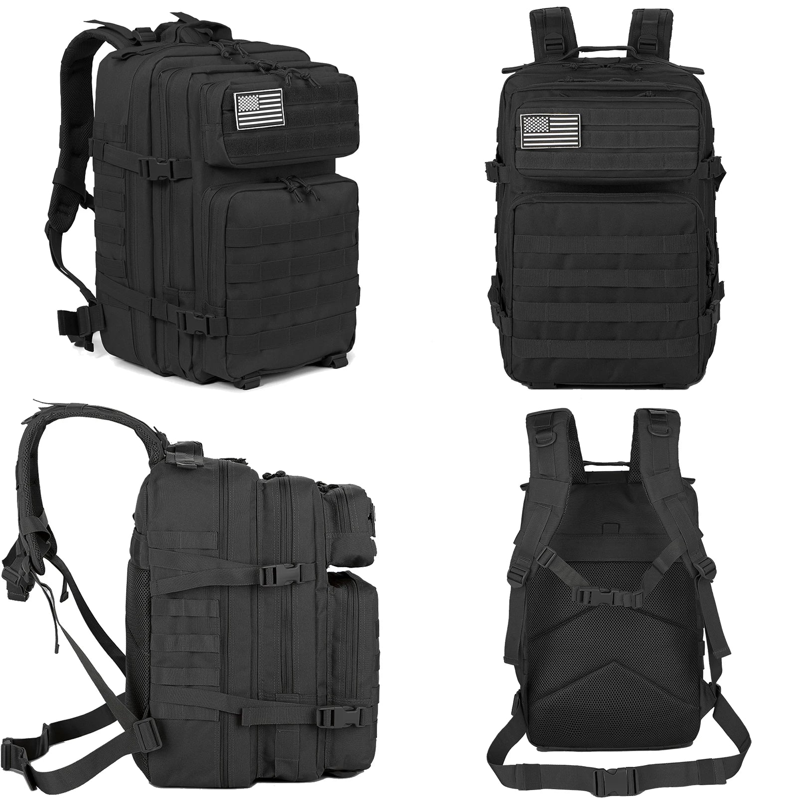 45L Tactical Backpack | Military-Style Molle Hiking, Camping & Travel Backpack