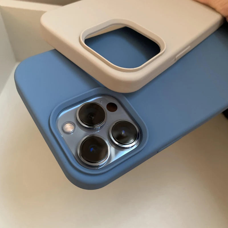 Liquid Silicone Phone Case – Full Coverage Protective Cover for iPhone