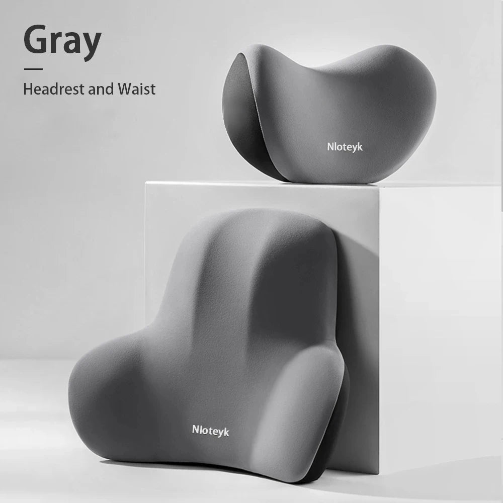 Memory Foam Car Neck Pillow – Ergonomic Headrest & Neck Support Cushion