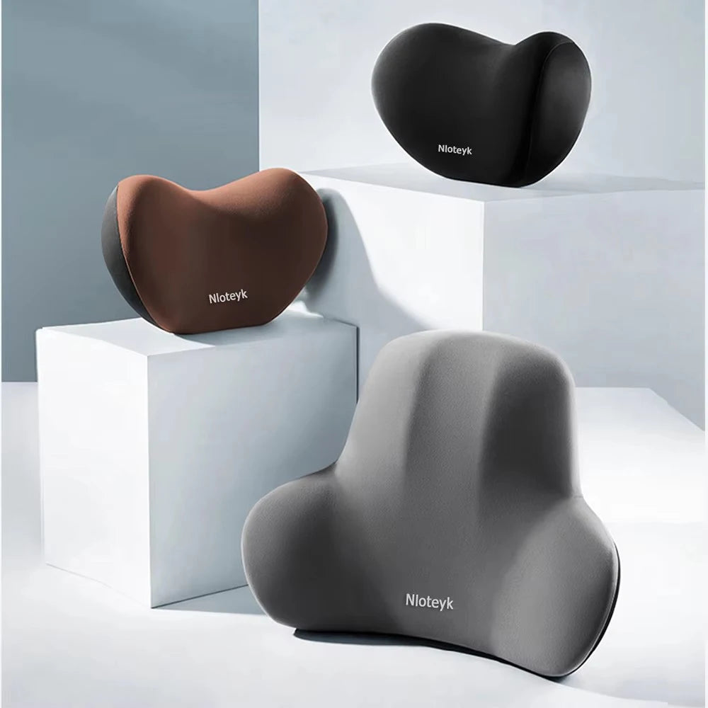 Memory Foam Car Neck Pillow – Ergonomic Headrest & Neck Support Cushion
