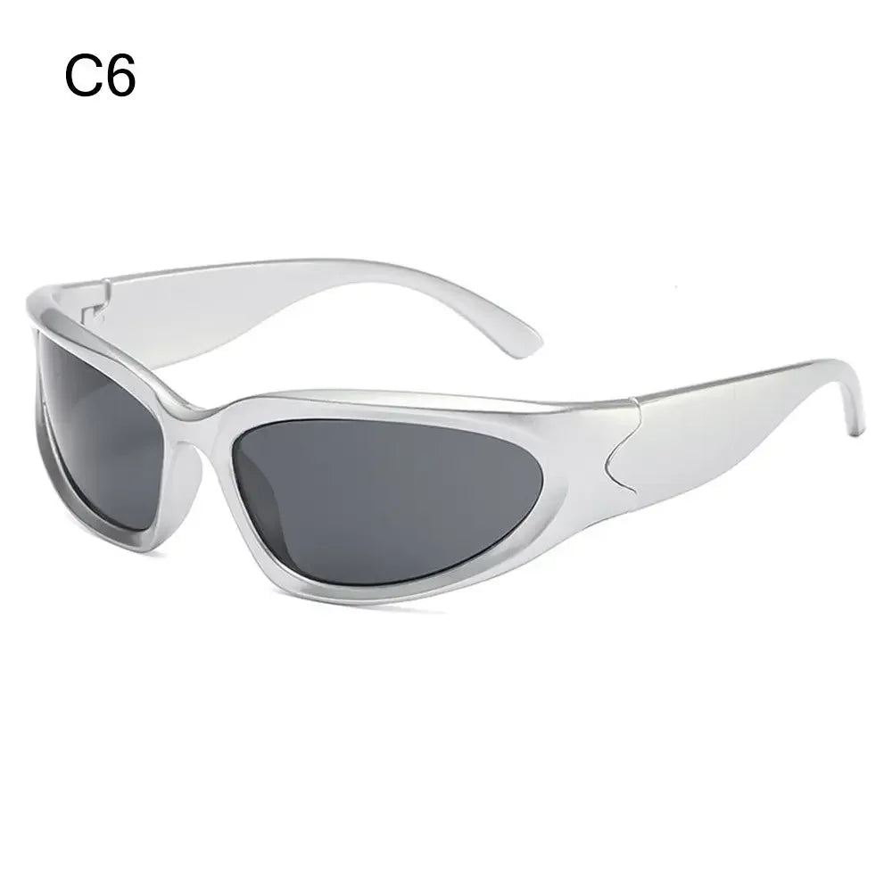 Y2K Rimless Wraparound Sunglasses – UV400 Shield Eyewear for Women & Men
