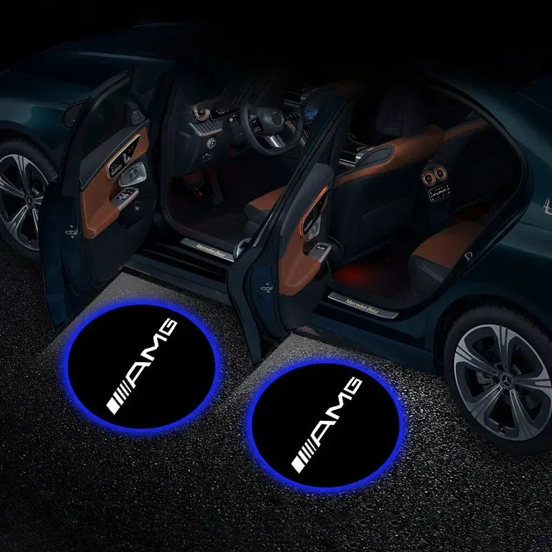 2PC Mercedes-Benz LED Door Welcome Projector Lights – Logo Shadow Lamps