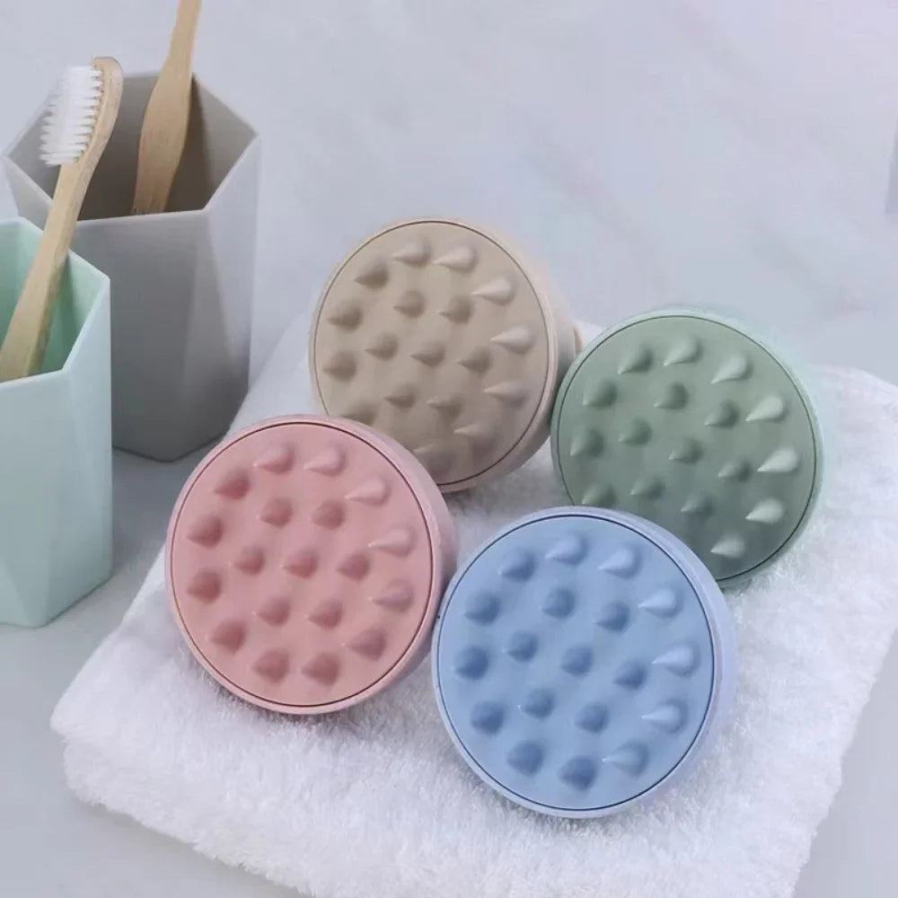 Silicone Shampoo Scalp Massage Brush – Hair & Body Exfoliating Scrubber