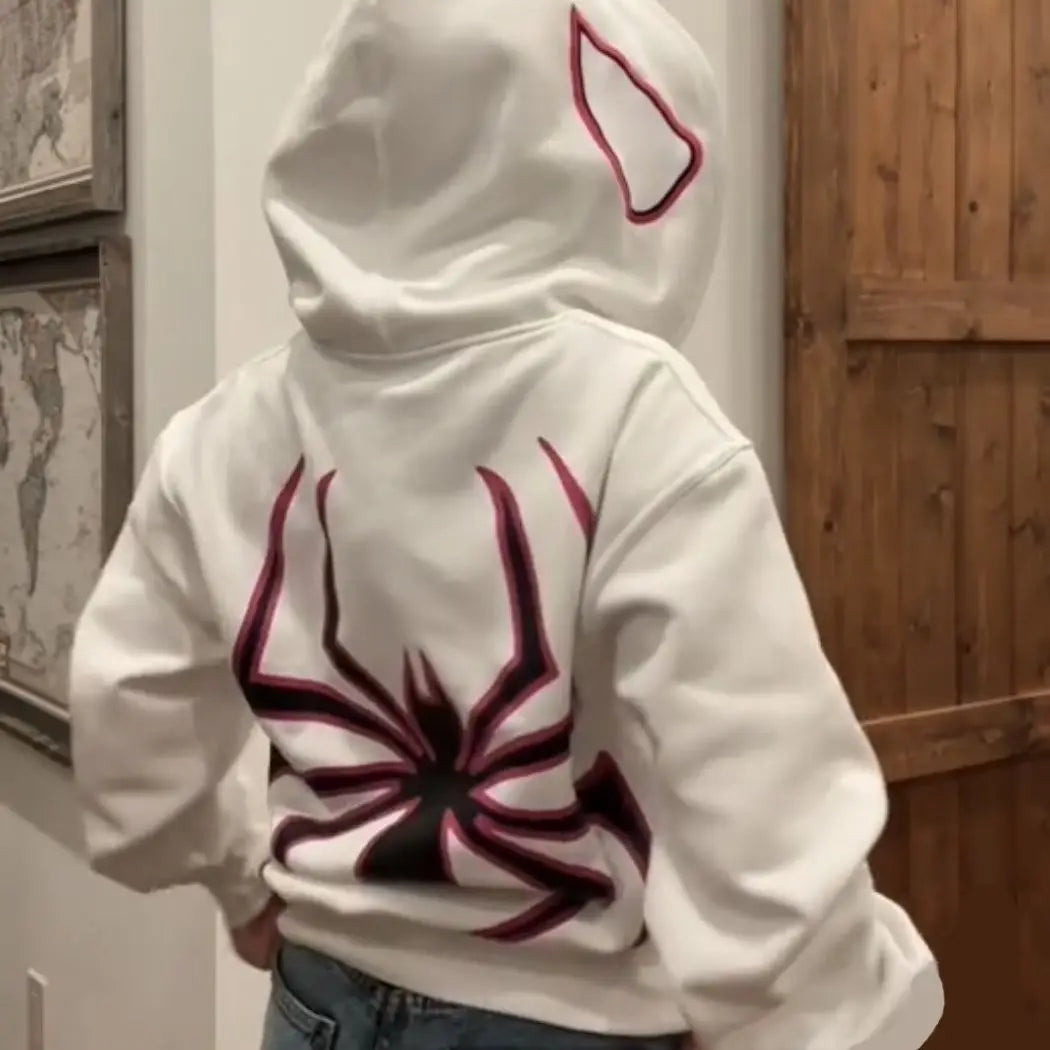 Y2K Graphic Full-Zip Oversized Hoodie