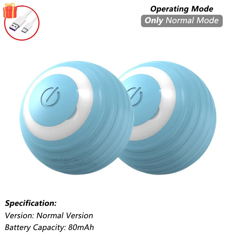 Interactive Automatic Rolling Cat Ball with Moving Tail – Rechargeable Smart Pet Toy