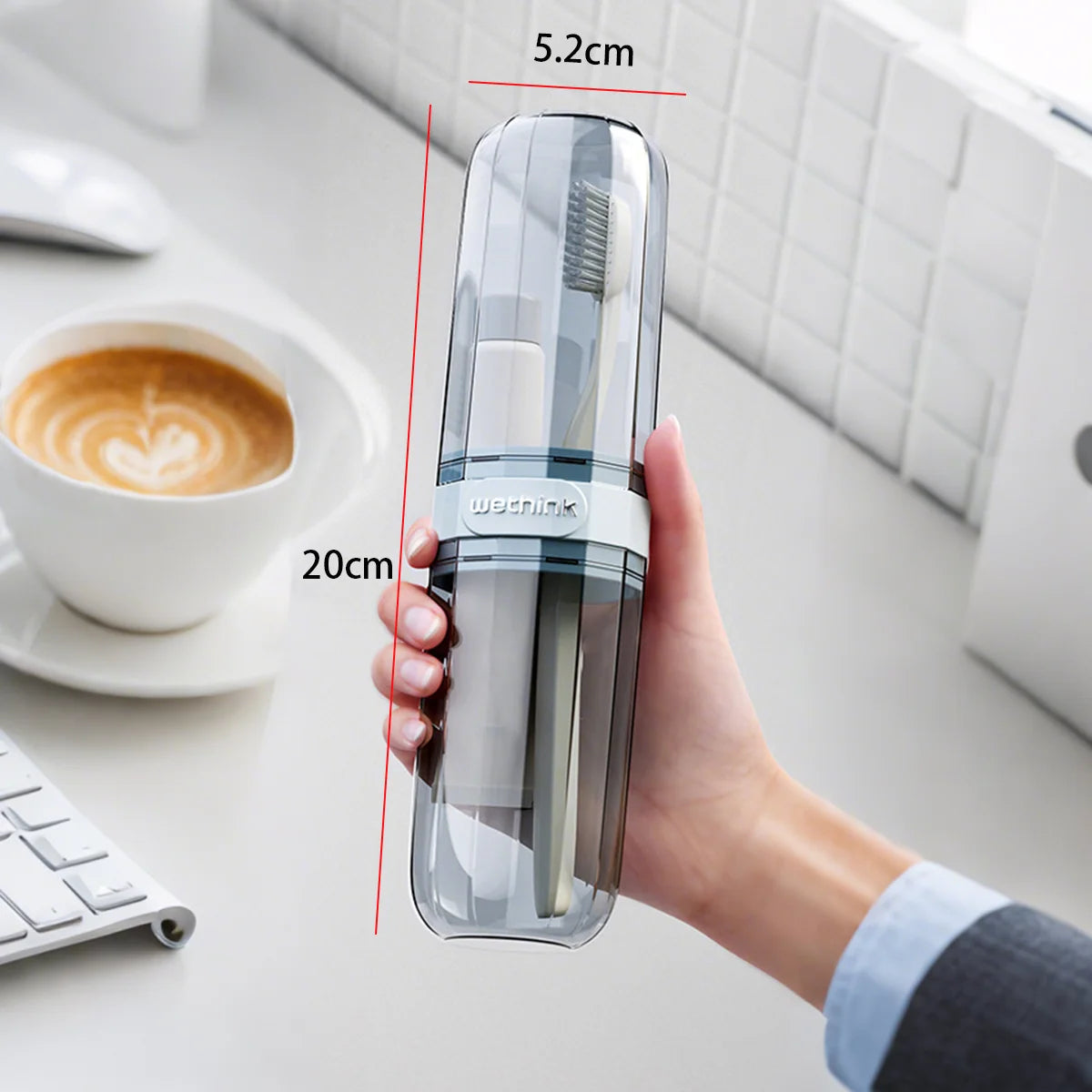 Portable Travel Toothbrush & Toothpaste Holder Case – Protective Dental Storage Organizer