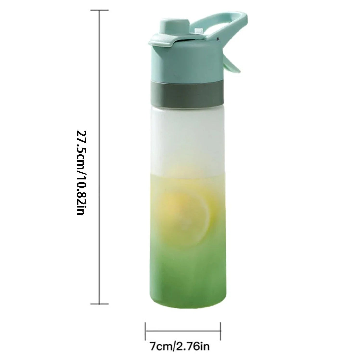 2-in-1 Spray Mist Water Bottle – 650ml Hydration Bottle