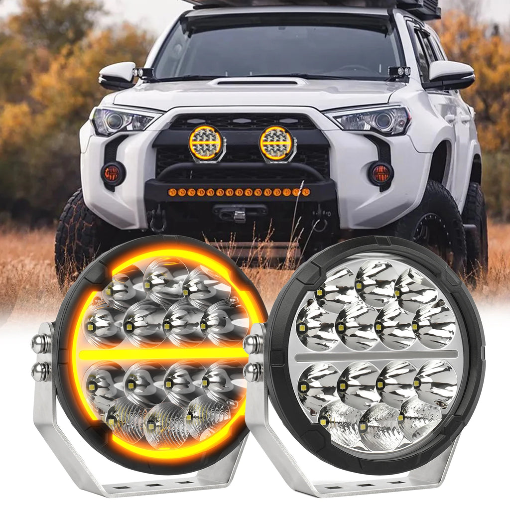 BraveWAY 6.5 inch Led Driving Light for Offroad Truck UTV 4WD 4x4 for Toyota for Hummer for JEEP for Ford  9 inch LED Work Light