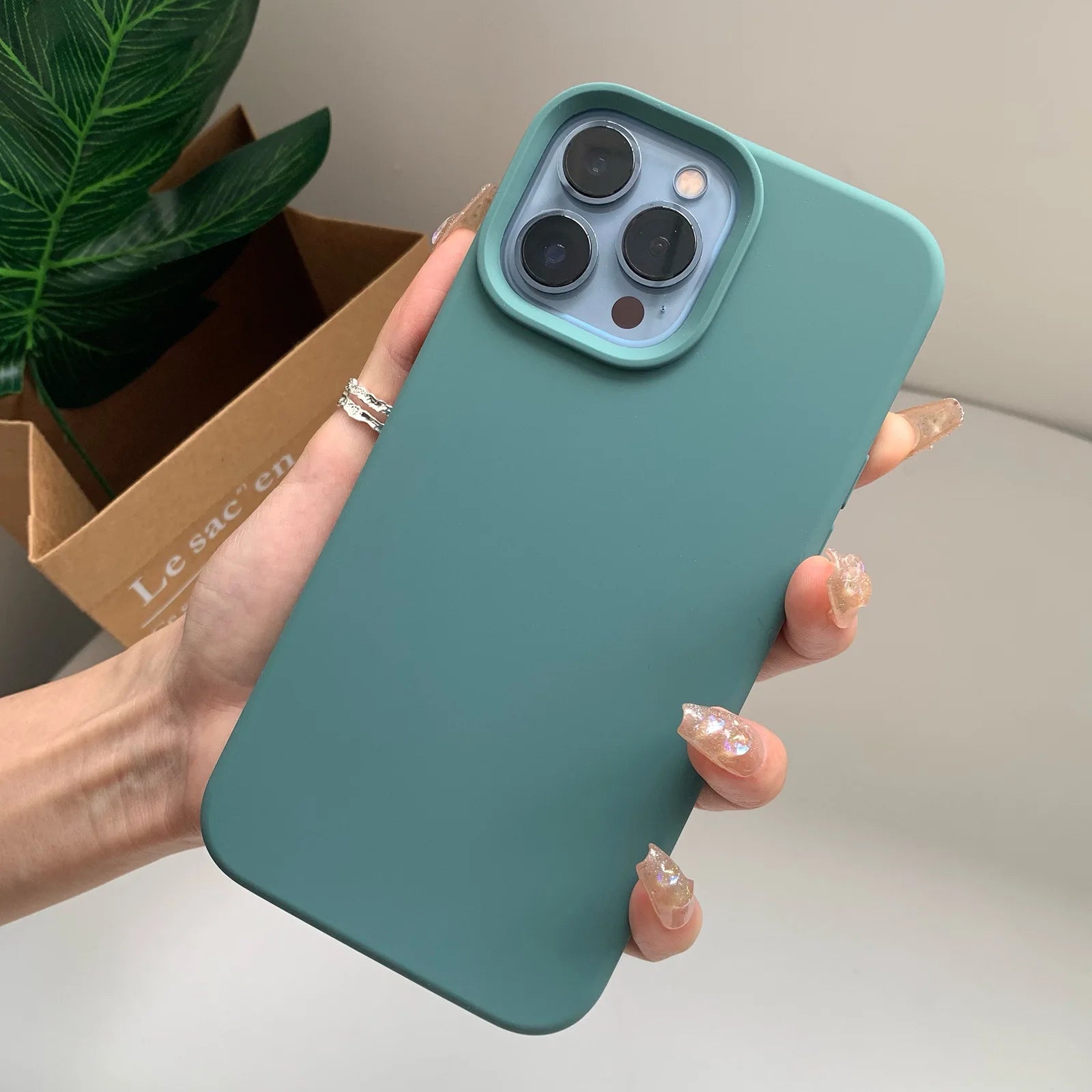 Liquid Silicone Phone Case – Full Coverage Protective Cover for iPhone