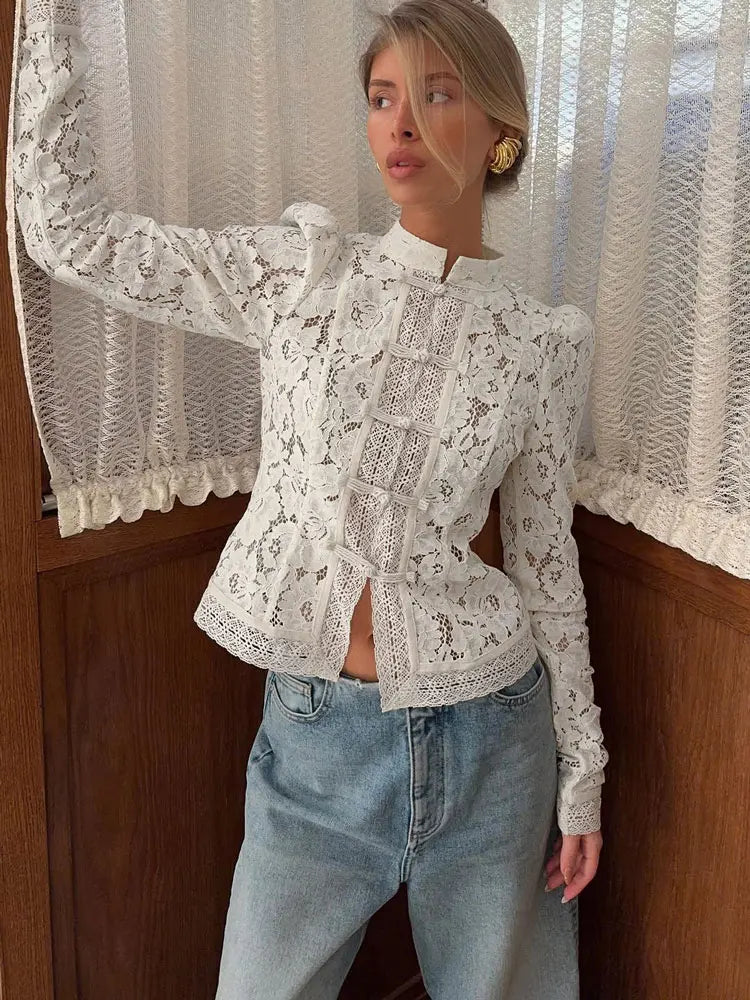 Women’s Lace Hollow Out Summer Shrug Blouse
