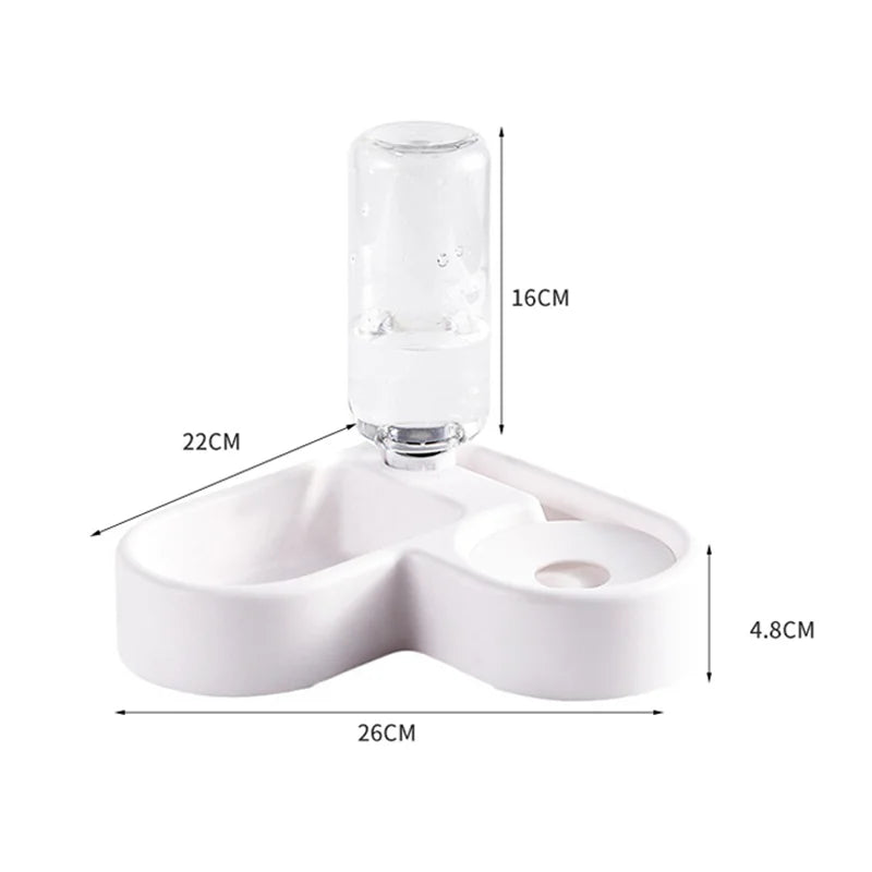 2-in-1 Automatic Pet Food & Water Bowl – No-Spill Feeding Station for Cats & Dogs