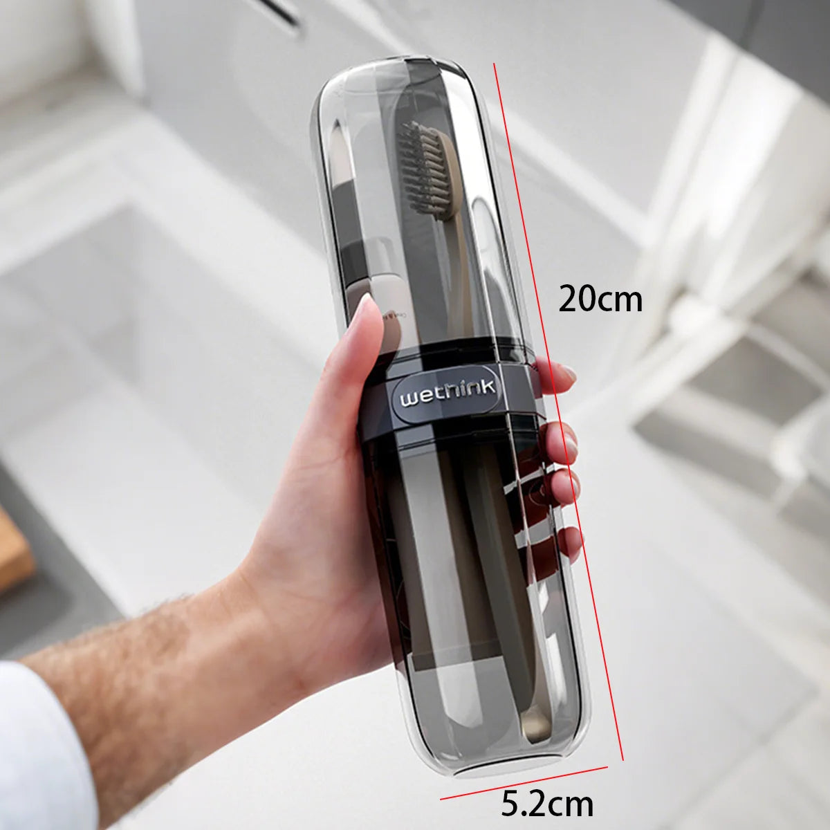 Portable Travel Toothbrush & Toothpaste Holder Case – Protective Dental Storage Organizer