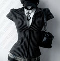 Women’s Y2K Striped Button-Up Shirt